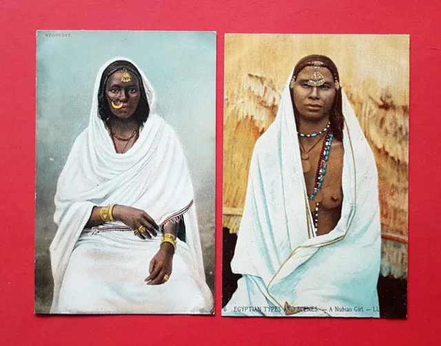 2 x AK ÄGYPTEN um 1910 Typen Frauen Afrikanerinnen  ( 36541