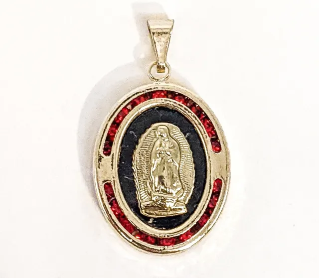 Stainless Steel My Lady Virgin Mary Charm Pendant Acero Oro Virgen de Guadalupe