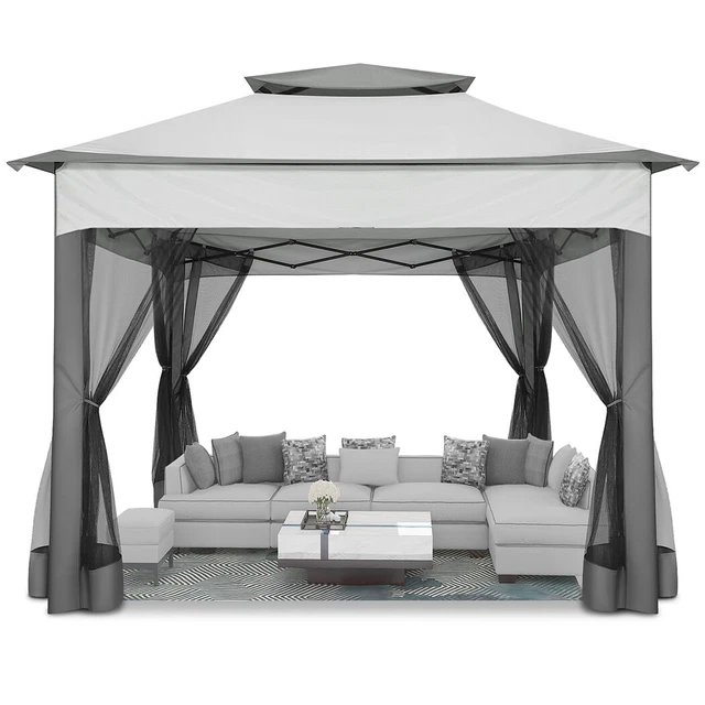 Falt Pavillon 3x3m Gartenpavillon Gartenzelt Partyzelt Wasserdicht UV-Schutz 50 3