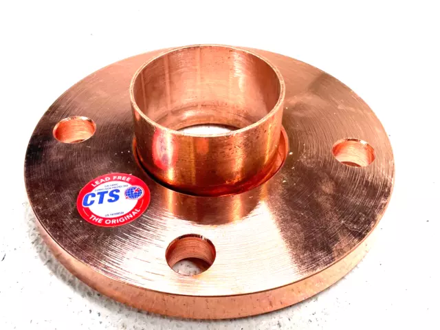 3" CTS Solder Joint ANSI Class 150 Copper Coated Flange LEAD FREE