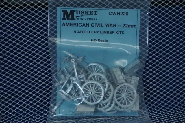 22mm Musket Miniatures ACW 4 Artillery Limber Kits CWH220