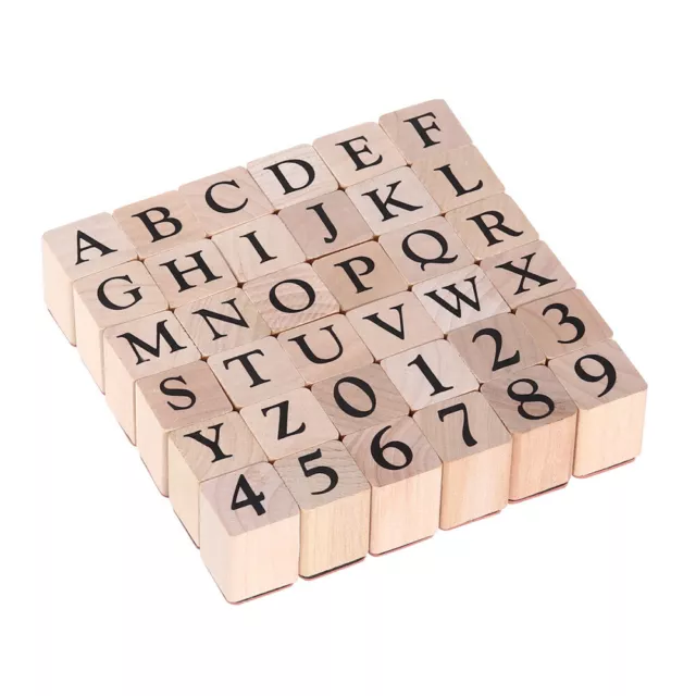 Timbres De Lettres D'argile Alphabet En Enfant Numéro Bois