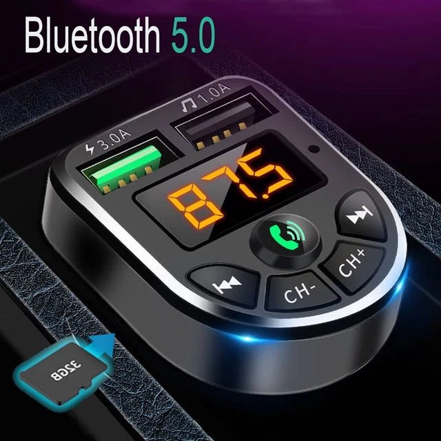 Récepteur Dual USB 3.1A Rapide` Chargeur Neuf Bluetooth 5.0 MP3 `Lecteur Sans