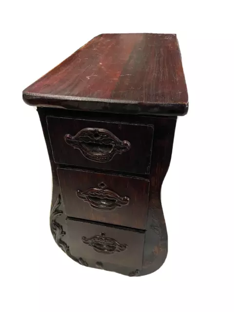VINTAGE Late 19th Century Wooden French Jewelry Sewing Box