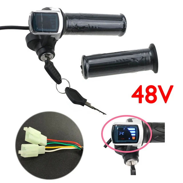 LCD DISPLAY E-BIKE Throttle Grip Electric Bicycle Scooter Twist