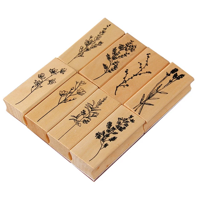 Herramienta de sello decorativo de sello patrón de planta exquisita hágalo usted mismo libro de recortes