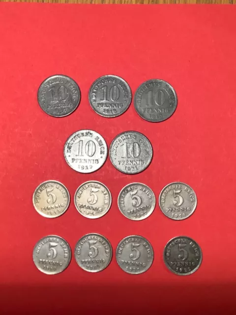 Ersatzmünzen erster Weltkrieg 5 und 10 Pfennig