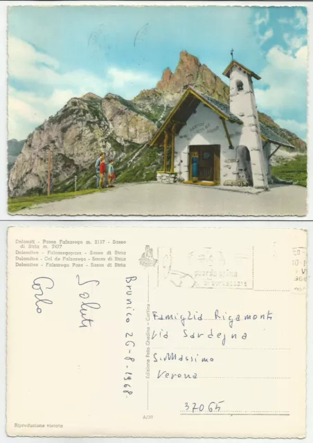 BOLZANO (123) - Dolomiti PASSO FALZAREGO Sasso di Stria - FG/Vg 1968