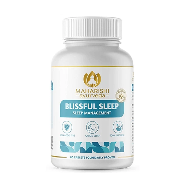 Maharishi Ayurveda sueño feliz para el manejo del sueño promueve el sueño profundo 60 pestañas