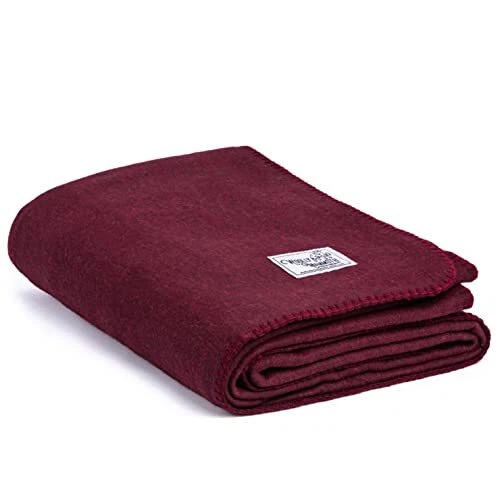 Woolly Mammoth Merino Wool Blanket - Large 66" x 90", 4LBS Camp Blanket |