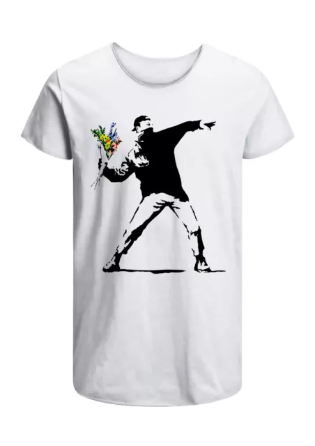 T-Shirt Banksy Street Art Uomo Abbigliamento 100% Cotone Taglia dalla S a XXL