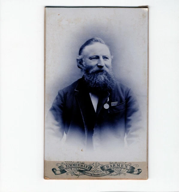 CDV Foto Herrenportrait mit Orden - Barmen 1900er