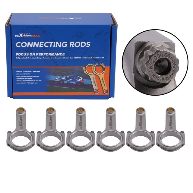 4340 EN24 Pleuel+ ARP 2000 Schrauben for Porsche 3.2 Carrera 911 3.3 Turbo 127m