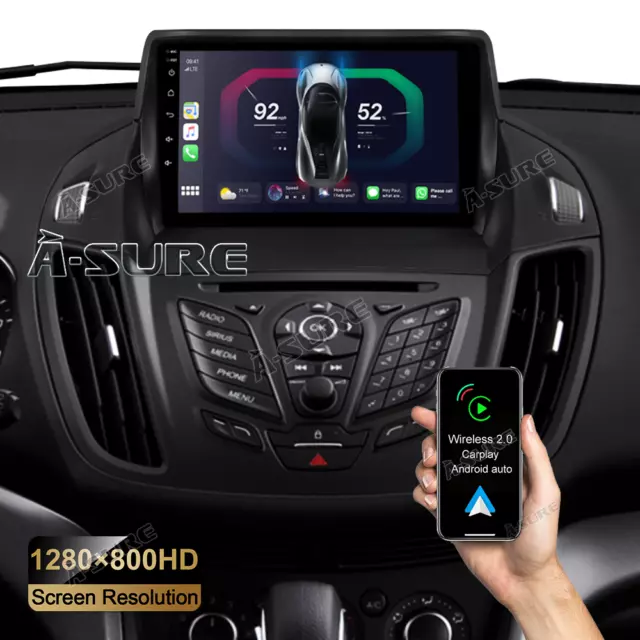 Android 12 Navi 2GB für Ford C-Max MK2 2012-2019 Kuga 2012-2018 Escape 2013-2019