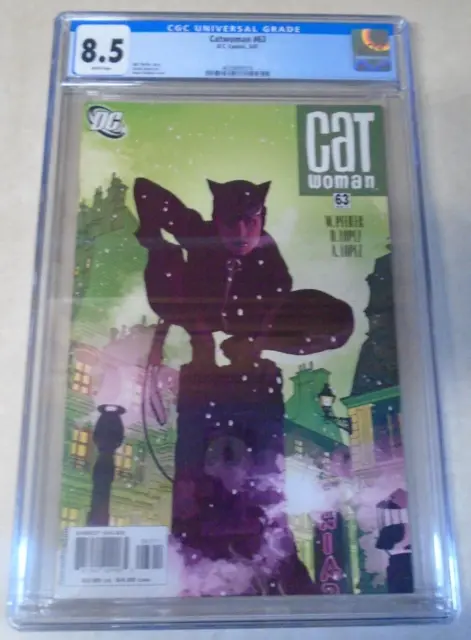 Catwoman Issue #63 Comic Book. Adam Hughes Cover. CGC Graded 8.5. DC 2007