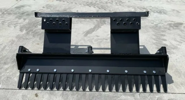 48” Eliminator Scarifier Landscaping Rake Mini Skid Steer Attachment Heavy Duty