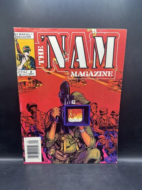 THE NAM MAGAZINE #2 Newsstand (1988)-OVERSIZE COMIC - MICHAEL GOLDEN COVER-(A14)
