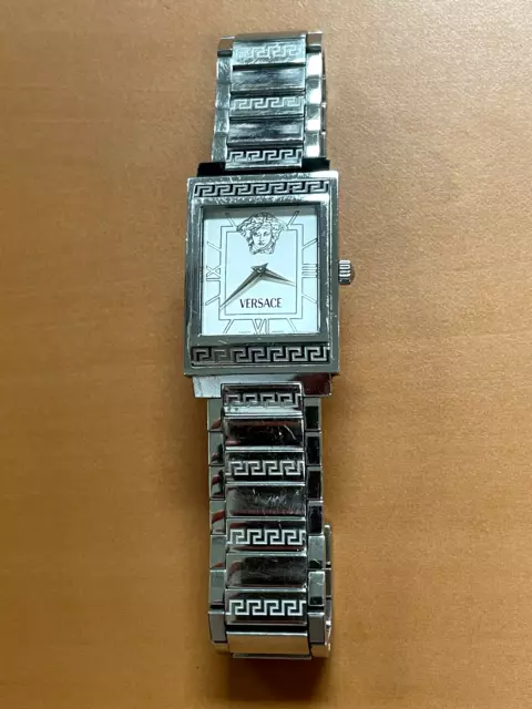 VERSACE LANDMARK QUARTZ Watch Ilq99 St. Steel White Dial Used Condition 274.99 PicClick