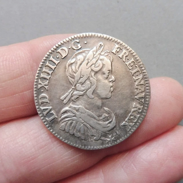 France. Louis XIV (1643-1715). 1/4 Écu 1645-A, Paris