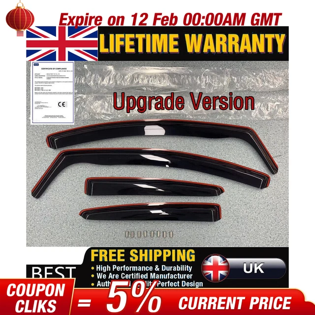 WIND DEFLECTORS FOR FORD FOCUS mk3 4/5 Door hatchback saloon 2011