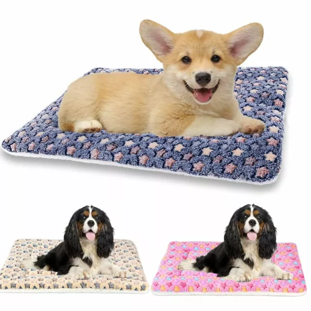 Self Warming Pet Bed Cushion Pad Dog Cat Cage Kennel Crate Soft Cozy Mat S/M/LXL