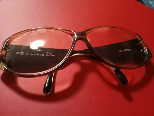 Vintage Oversize Christian Dior 2759 Peacock Print Eye Glasses Frame