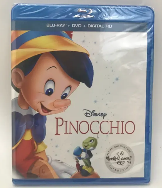 Pinocchio 1940 (Blu-ray, DVD & Digital HD) Walt Disney Signature Collection NEW