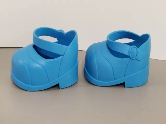 Cabbage Patch Kids CPK Blue Strap Heel Doll Shoes Genuine Rubber Fits Larger 2