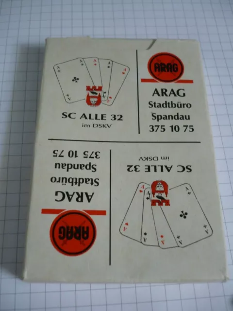 Altenburger Spielkarten, Skatspiel, Werbung ARAG Stadtbüro Spandau