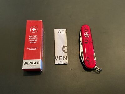Wenger Swiss Army Knife Ruby Red Translucent Highlander New in Box