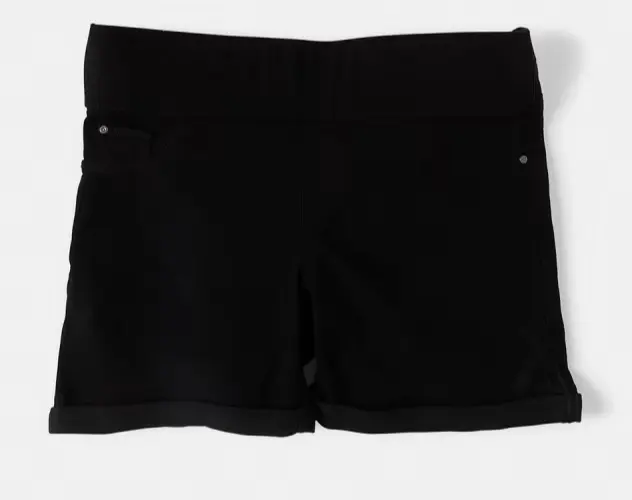 Ladies size 8  black denim MATERNITY under belly shorts ANKO NEW