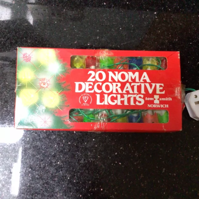 Vintage 20 Multicoloured Noma Tom Smith Decorative Christmas Tree Lights Working