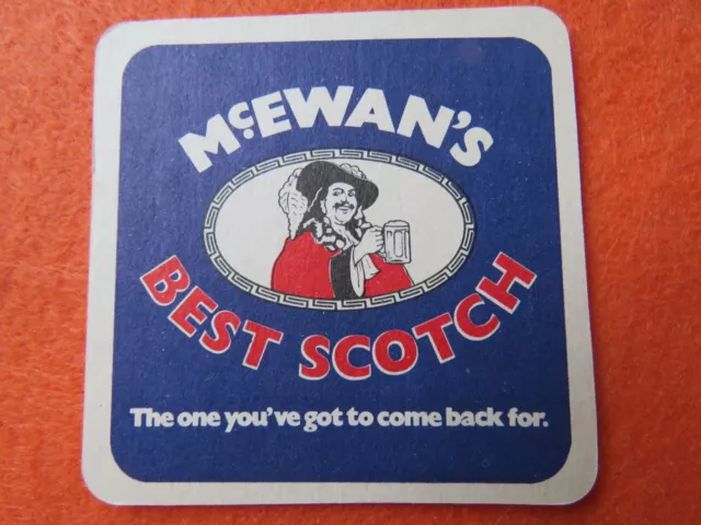 Vintage BEER Brewery COASTER ~*~ McEwan's Best Scotch Ale ~ Edinburgh, Scotland