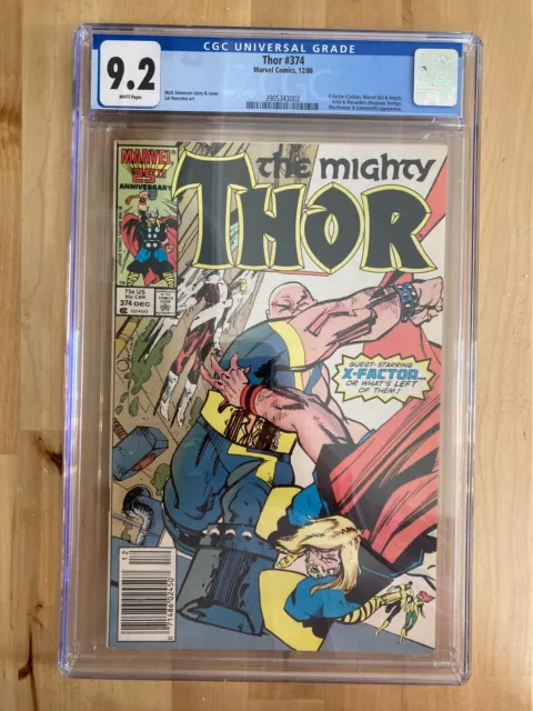 Thor #374 (1986) CGC 9.2 Marvel High Grade Comic Book Newsstand Edition