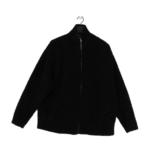 Asos Design Women's Coat M Black 100% Polyester Overcoat