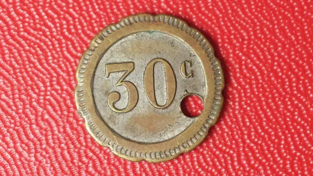 Jeton 30 centimes à consommer J.M.D