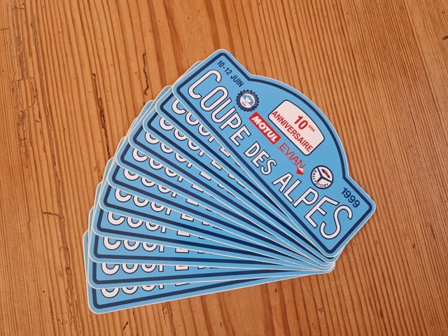 NOS STICKER PLAQUE Rallye Coupe Des Alpes 1999 Vintage Autocollant EUR ...