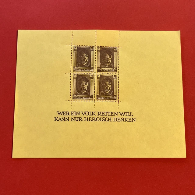 GERMAN THIRD REICH Nazi Adolf Hitler Birthday Stamp 1943 w special ...
