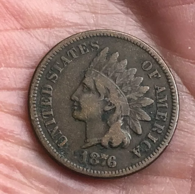 F272 - Highly collectible US 1 Cent Indian Head coin 1876