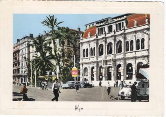 CPA ALGÉRIE ALGER - L'Opéra - animé, voitures - Coll Susan