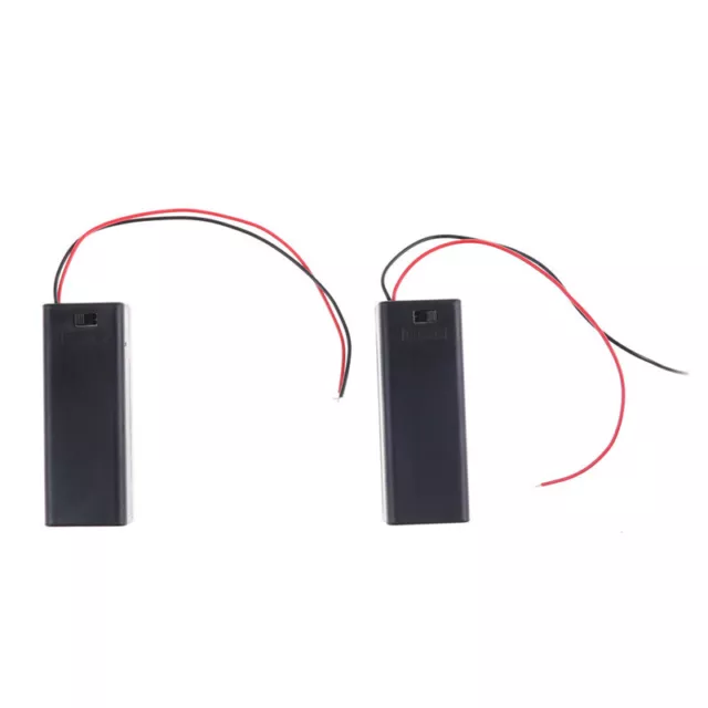 2PCS 1.5V AA Battery Holder Case with ON/OFF Toggle Switch Box Pack Cover .vi F1