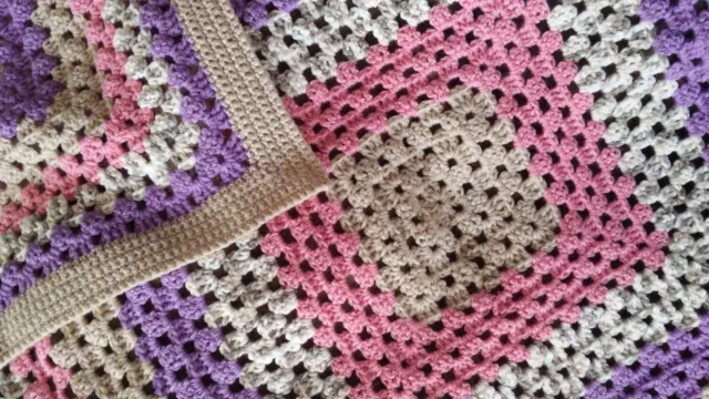 Beautiful and Soft Handmade Crochet Granny Square Knee Blanket