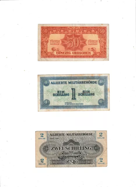 Austria  Three  Notes  Military