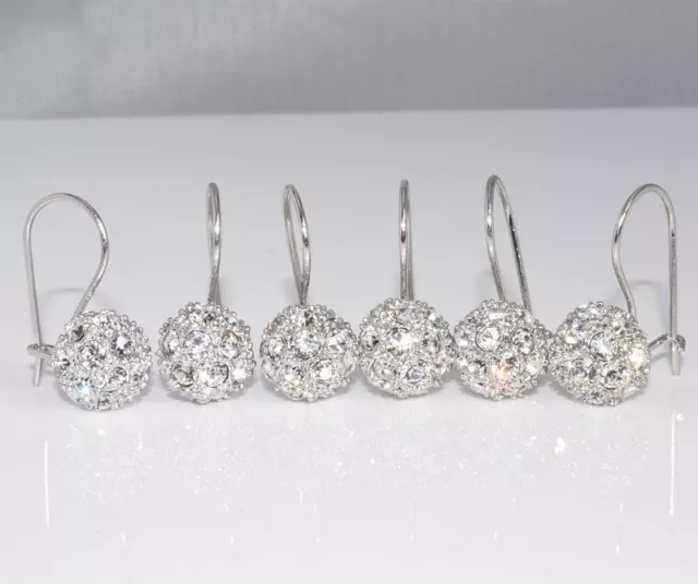 3 Pairs 18K White Gold Filled Crystal Earring Xmas Bridesmaid Birthday  E/401