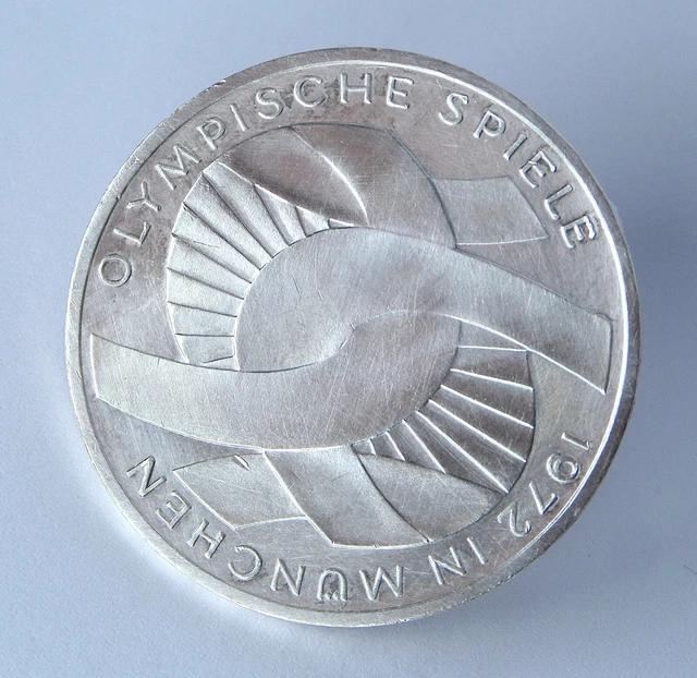 SILBERMÜNZE, 10 DM Gedenkmünze, 1972 Olympische Spiele, BRD, Verschl