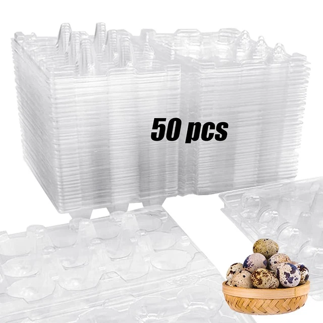 50 Pcs Quail Egg Cartons,12 Grids Small Egg Storage Holders,Quail Eggs Bulk C...