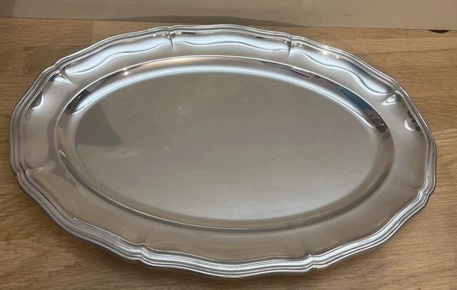 Plateau De Service Vintage En Métal Chromé - Made In Suède - S Metall