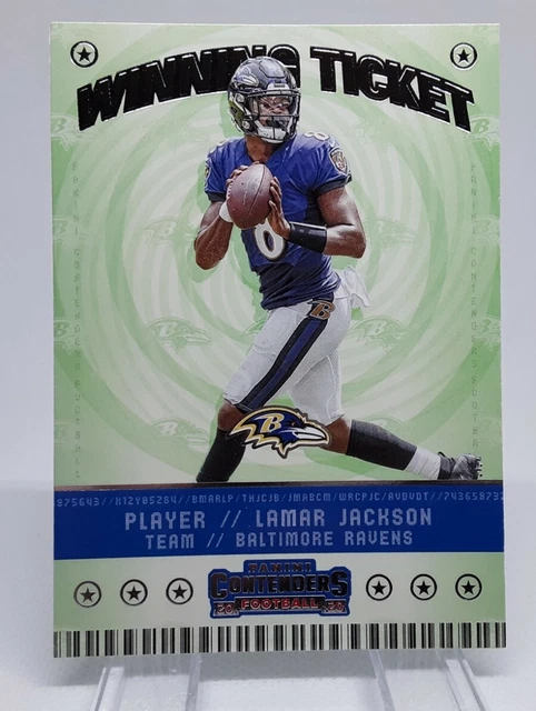 2020 Panini Contenders Football Lamar Jackson Winning Ticket WT4 Ravens