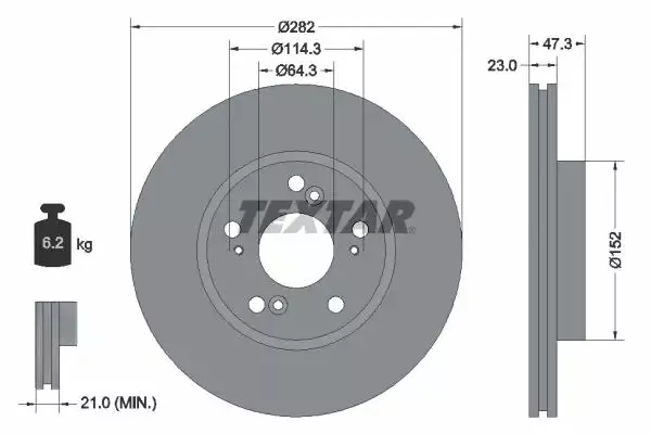 Bremsscheibe 92128400 TEXTAR