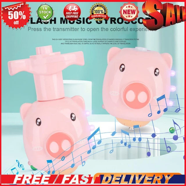 Colorful Flashing Gyro Spinning Toy Plastic Music Smooth Safe for Children Gifts